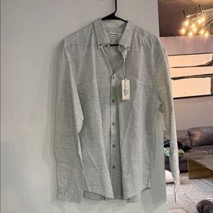 Ben Sherman Light Gray Casual Button Down Shirt